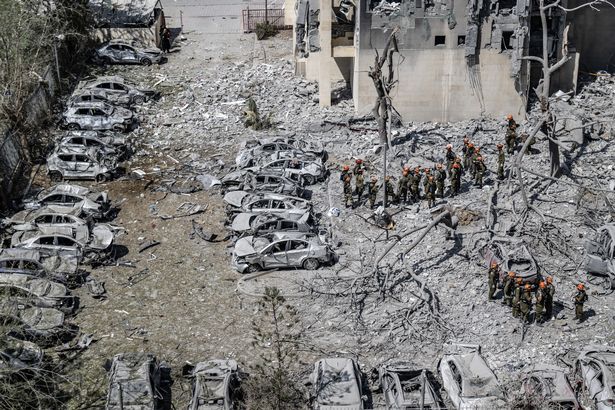 آثار إضراب إيراني في بيرسشيبا ، إسرائيل