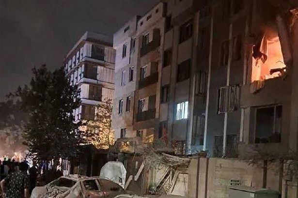 بناء في طهران ضرب في ضربة إسرائيلية