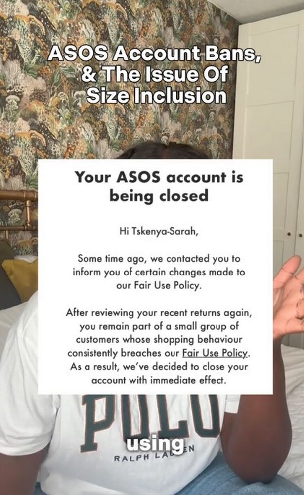   تم حظر امرأة من سياسة ASOS 