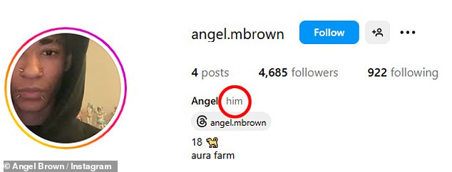 قام أنجيل ، الذي ولدت أنثى ، بتغيير التفاصيل السيرة الذاتية على حسابه الشخصي في Instagram ويريد أن يشار إليه باسم