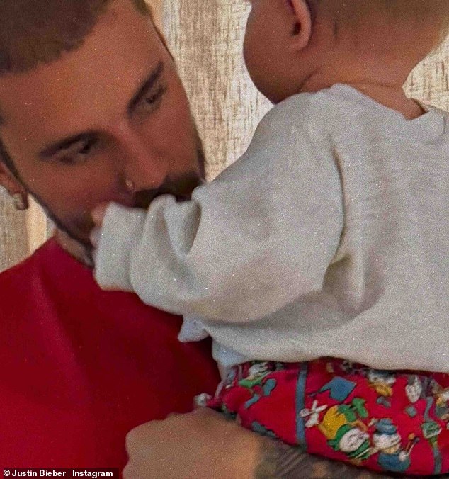 رأى جاستن أنه يحمل ابنهما في أحد منشورات Instagram من يوم الأحد