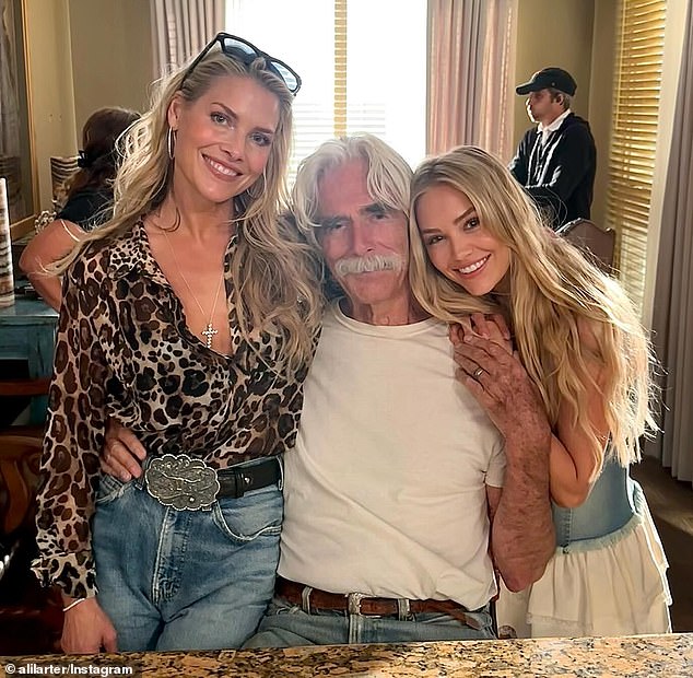 شارك Larter مؤخرًا صورة مع Stars Landman - القائم بأعمال الأسطورة Sam Elliott و Michelle Randolph
