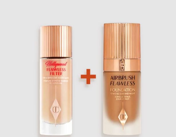 The Charlotte Tilbury Hollywood Filter و Airbrush Foundible Foundation Duo