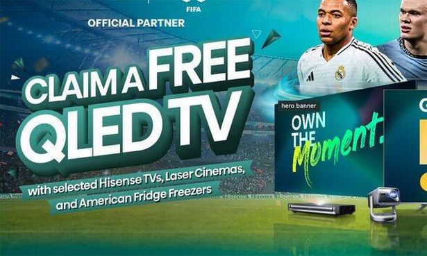 ملصق Hisense Free TV Deal