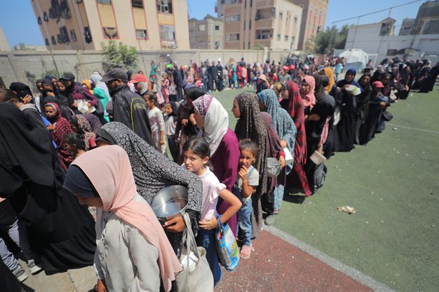 الفلسطينيين يابحون في غزة