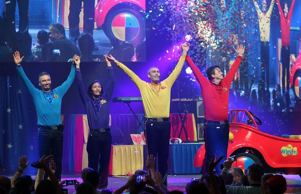 تشكيلة The Wiggles الأصلية Jeff Fatt و Anthony Field و Greg Page و Murray Cook في سيدني في ديسمبر 2012