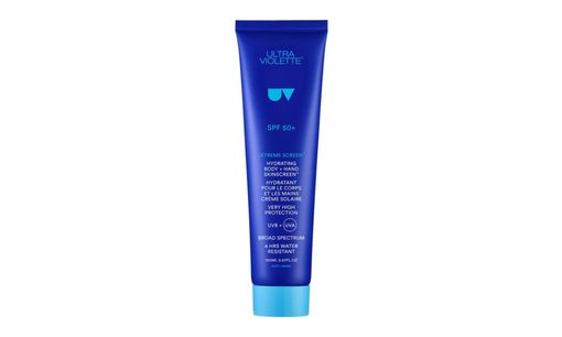 شاشة Violette Extreme شاشة SPF 50+ هيكل ترطيب وجلود يدوية