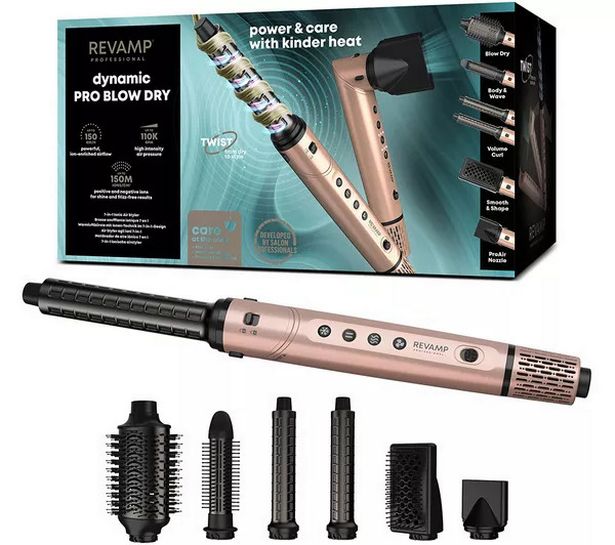 تجديد Dynamic Radiance Pro blow DR-2850GD-GB 7-in-1 ionic Air Styler
