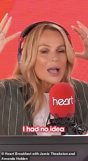 كشفت شخصية التلفزيون ، 54 عامًا ، في برنامجها الإذاعي مع جيمي ثيكستون أنها كانت تومض بطريق الخطأ الكهربائي لها