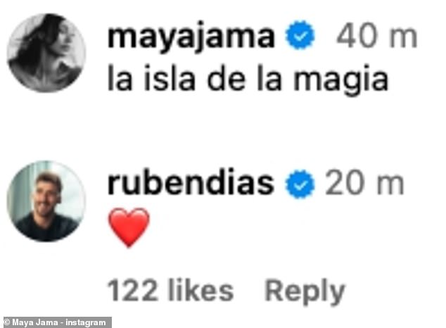 قامت مايا بتعليق المنشور: 'la isla de la magia' الذي يترجم إلى 