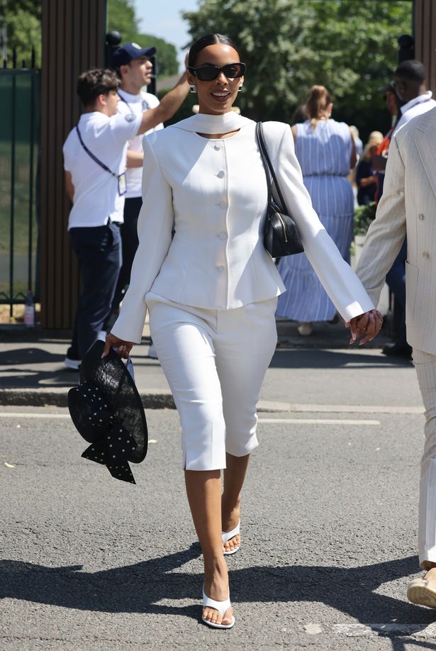 Rochelle Humes يحضر Wimbledon 2025