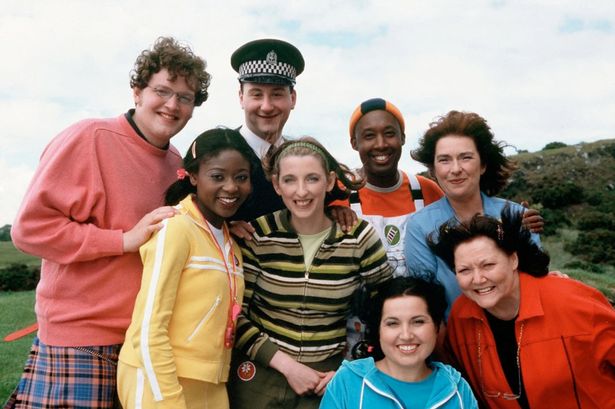 فريق Balamory في صورة ترويجية من السلسلة الأصلية.