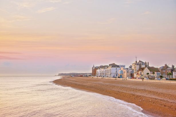View Beach at Deal Beach Kent ، إنجلترا المملكة المتحدة
