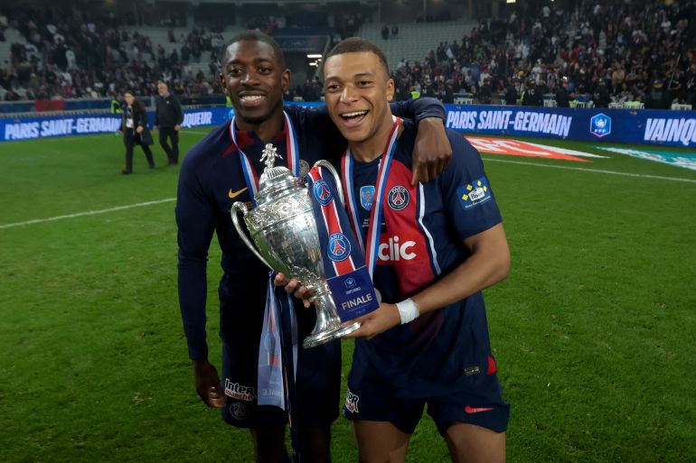 رد فعل Mbappe و Dembele.