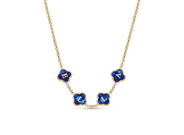 Abbott Lyon Blue Agate Clover Name Namelace Netlace