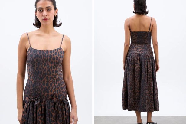دامسون Madder Persephone Leopard Midi Dress