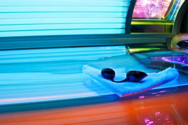 خلفية Solarium Sunbed عن قرب