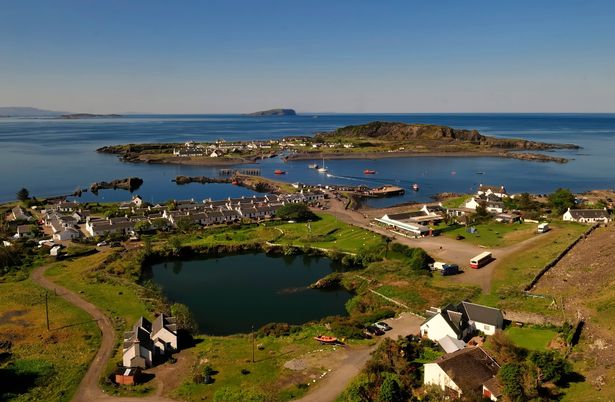 قرية Easdale في Argyll Scotland.