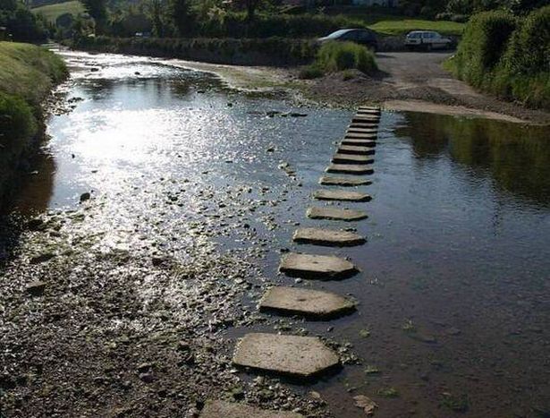 Stepping Stones عبر South Pool Creek في South Devon