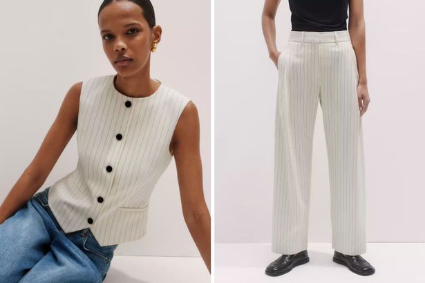 Round Neck Pinstripe pertcoat و Blainstripe Prouser من ME + EM