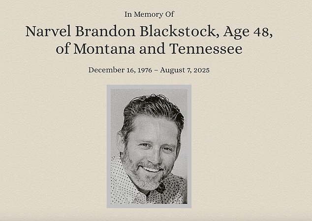 وكشف النعي ، الذي تم إصداره يوم الثلاثاء ، أن Blackstock كانت على علاقة مع بريتني ماري جونز وكان يبني بهدوء حياة جديدة معها في مونتانا ، وهي حقيقة غير معروفة للعديد من المشجعين