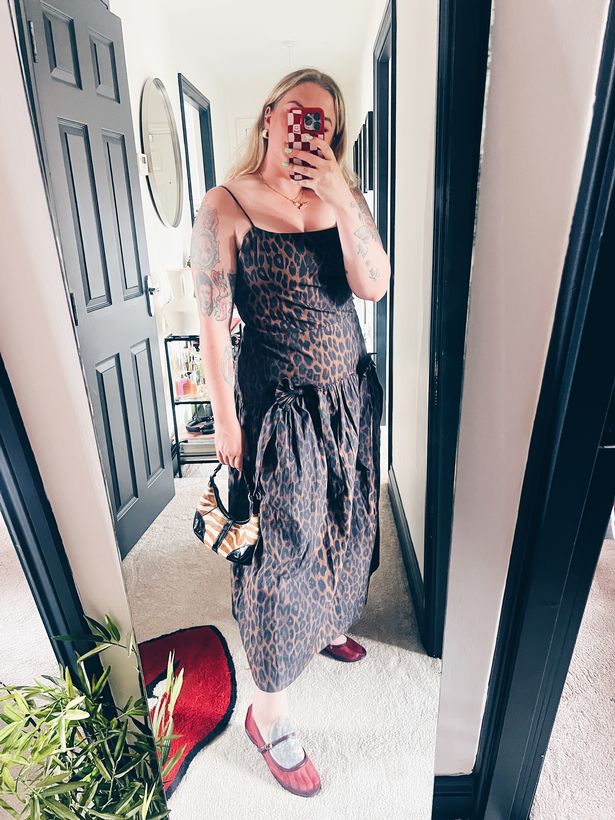 دامسون Madder Persephone Leopard Midi Dress