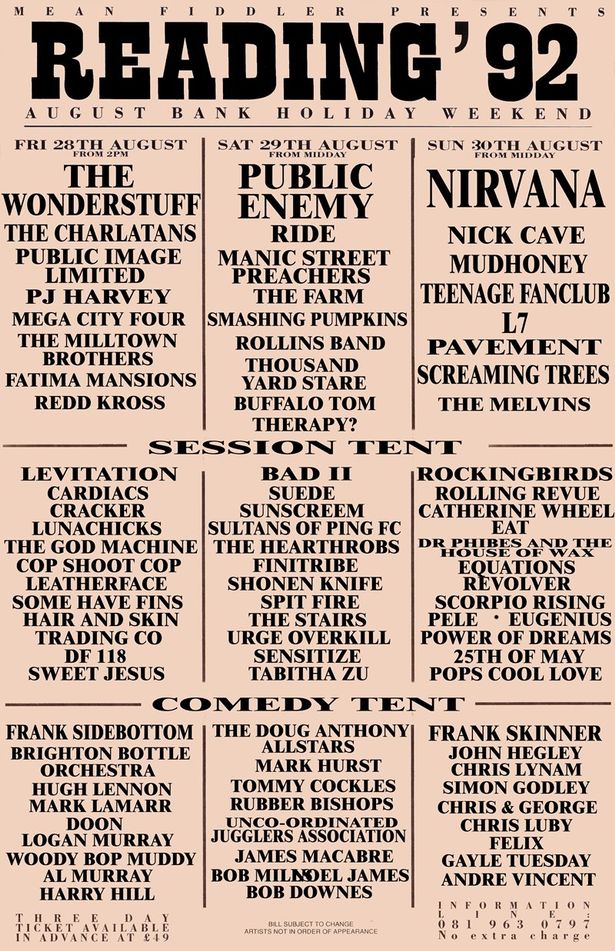   القراءة و Leeds Festival Festival Legendary Canns الذي نسيته - الواحة ، الورود الحجرية ، السكينة Nirvana
