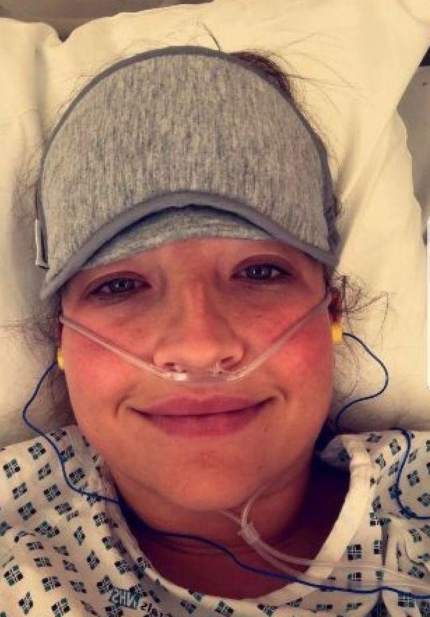 في الصورة: جرايسي في المستشفى أثناء العلاج.