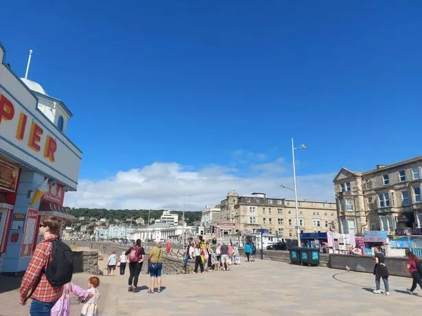 Weston-Super-Mare في Somerset في Summer Sunshine في 27 أغسطس