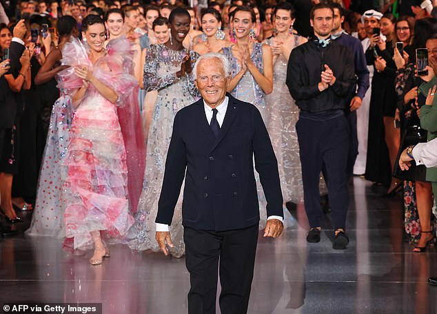 تم تصوير Armani هنا خلال سلسلة ليلة واحدة فقط في دبي في 26 أكتوبر 2021
