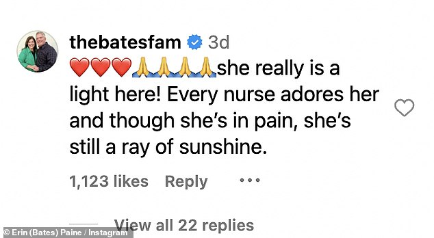 أضاف تعليق من حساب عائلة Bates تم التحقق منه مزيدًا من التفاصيل حول استرداد Erin