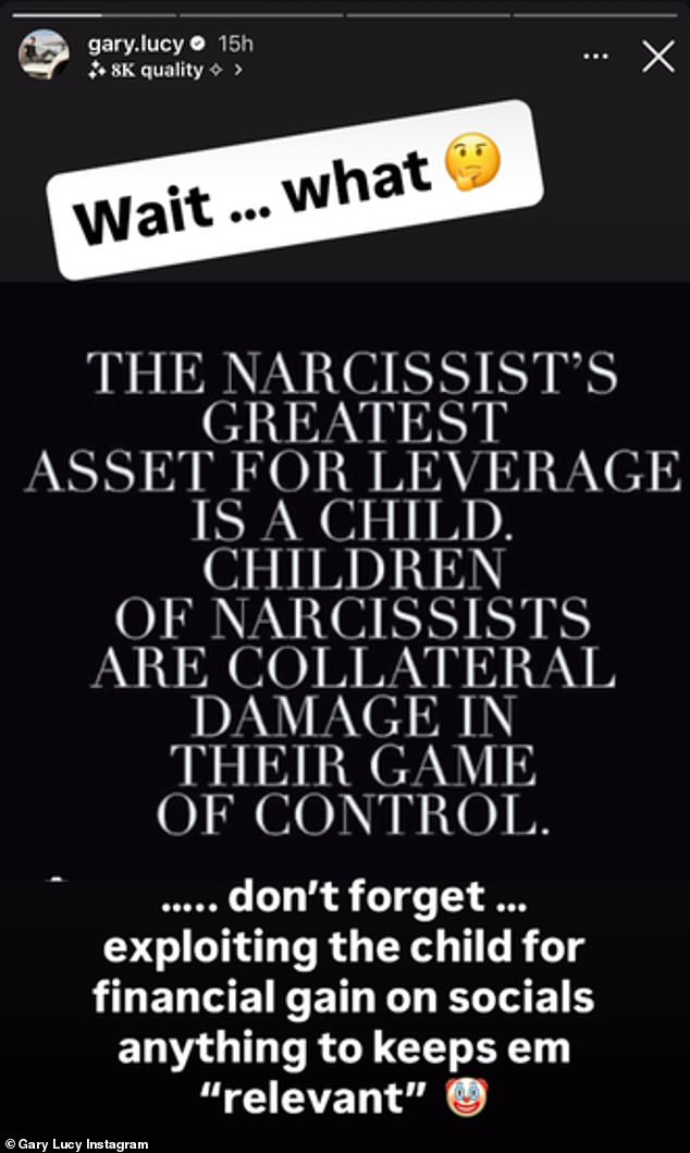 انتقل غاري إلى قصصه في Instagram مع صراخ غاضب يوم الأحد بعد انتقاد لورا في الأب الذي 