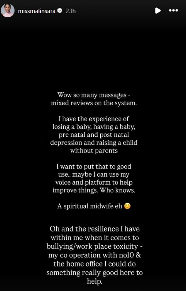 والآن أوضحت أن كل ما عاشته ، 