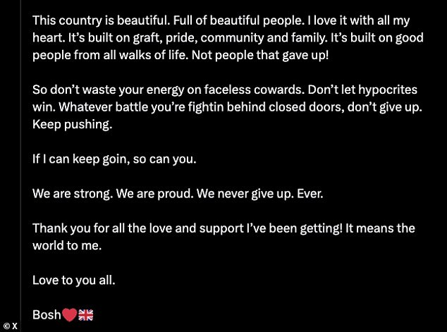 مع الانتقال إلى X يوم الأحد ، بعد ساعات من ضرب حلبة الرقص مع شريكه الصارم Dowden لأول مرة ، أصر سكينر المتحدي على أنه لن يتعرض للضرب من الجدل المستمر