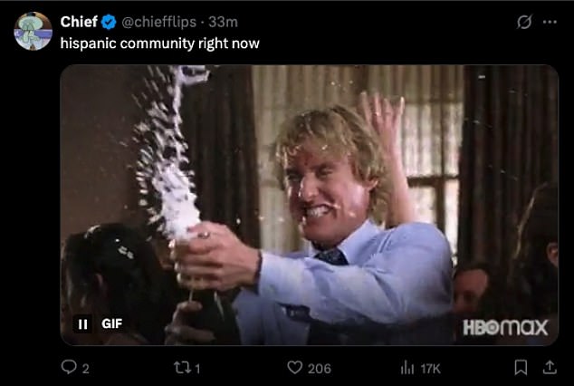 شارك آخر ميميا من أوين ويلسون يفتح زجاجة من الشمبانيا من فيلم حفلات الزفاف مع ما بعد التعليق ، 