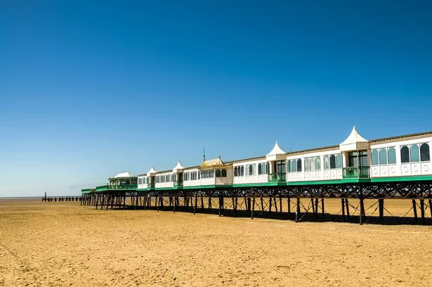 Pier St Anne ، وهو رصيف عصر فيكتوري في منتجع Seaside English Seaside of St Anne's-on-the-Sea ، لانكشاير.