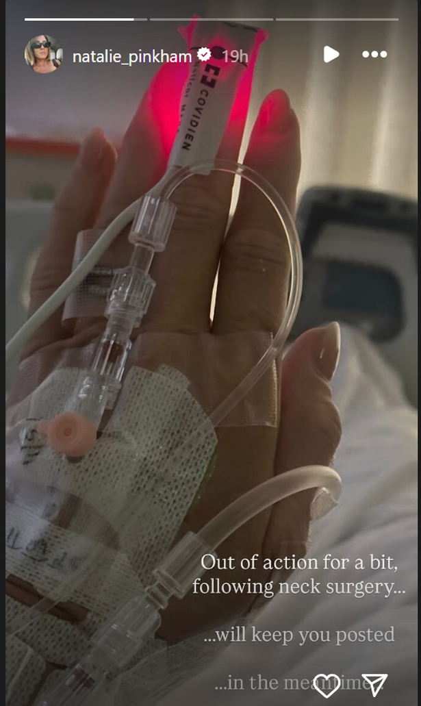 ناتالي بينكهام تنشر عن جراحة رقبتها على Instagram