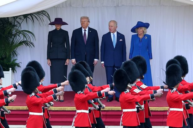 ترامب مع الملك والملكة في قلعة وندسور