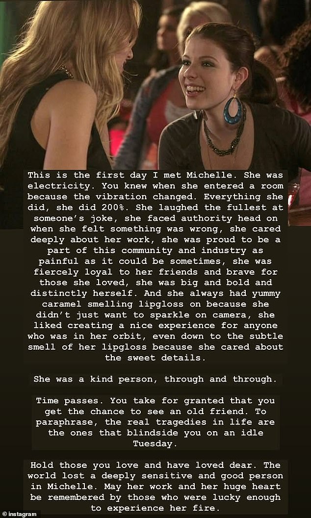 في أعقاب وفاة Trachtenberg في فبراير الماضي ، انتقلت Lively إلى وسائل التواصل الاجتماعي لقول كلمات لطيفة عن زميلها الراحل والطاقة المتفائلة التي حملتها عبر الحياة