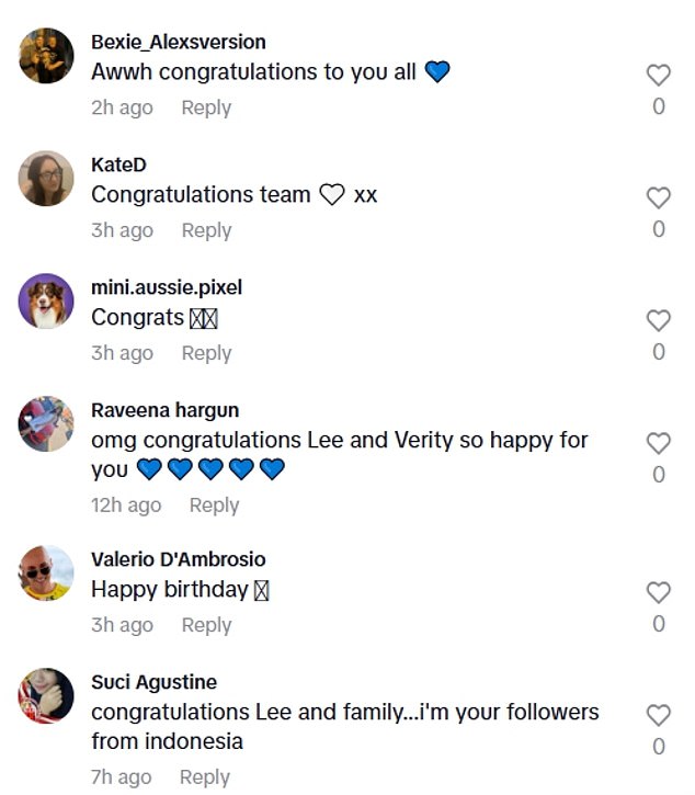 عند الإعلان عن الأخبار في يونيو ، غمرت لي تهنئة