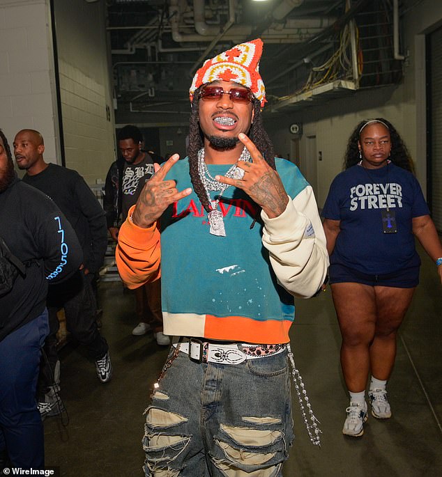 قادتها مغامرة الولايات المتحدة الأمريكية الأخيرة إلى تفاعل مفاجئ مع فريق إدارة Quavo (في الصورة) ، بعد الكشف عن أنها نمت مع مغني الراب قبل أن تسير في MAFS