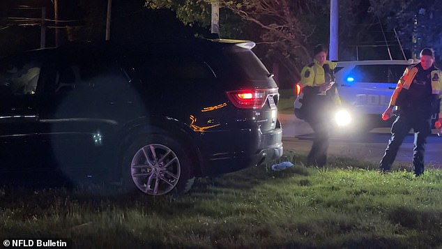 قام الضباط بتفتيش السيارة التي حملت هارتنيت