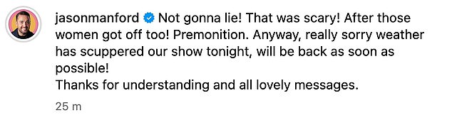 على الرغم من أن الطيار يسمح للركاب بمعرفة أن الظروف كانت 