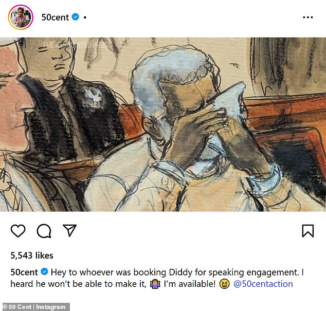 بعد أن ظهر أن مغني الراب المخجل قد حجز مشاركة في ميامي الأسبوع المقبل على أمل أن يتم إطلاق سراحه ، و 50 سنتًا تم وزنها على الجملة