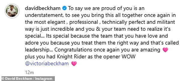 توجه ديفيد ، 50 عامًا ، إلى Instagram حيث أشاد بزوجته وهو يحتفل بنجاحها وفريقها 