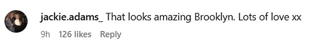ولفت الطبق انتباه أحد أجداد بروكلين، جاكي آدامز، وهي والدة فيكتوريا، الذي تواصل معه وأشاد به: