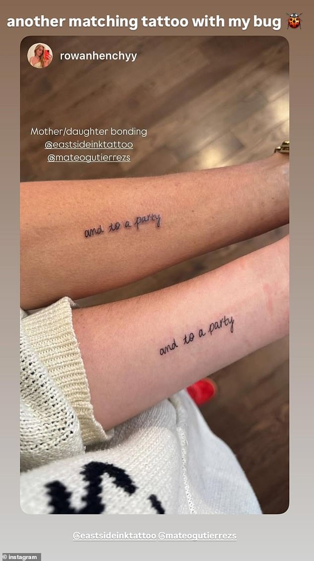 في وقت سابق من هذا العام، كشفت بروك عن وشم مطابق آخر مع ابنتها، والذي ظهرت لأول مرة على إنستغرام