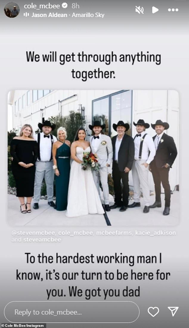 وتعهد ابنه كول قائلاً: 