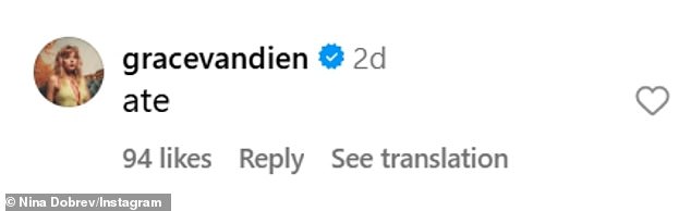 وعلقت نجمة Spring Breakers 2 غريس فان دين قائلة: 