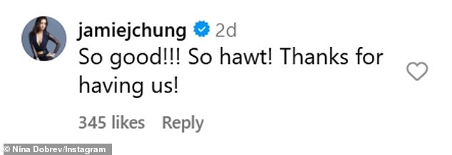 كانت ممثلة ستون كولد فوكس، جيمي تشونغ، ضيفة في ذلك المساء، وكتبت: 